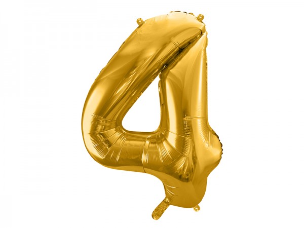 Folienballon Zahl 4 XXL Gold