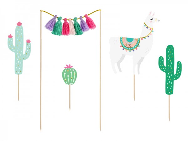 "Cake toppers Lama, 1 pkt / 5 st.