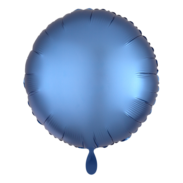 Folienballon Rund Satin Azurblau