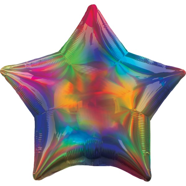 Holographischer irisierender regenbogenfarbener Folienballon
