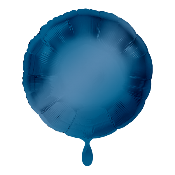 Folienballon Rund Satin Blau