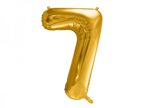 Folienballon Zahl 7 XXL Gold