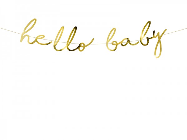 "Banner Little Star - Hello Baby, gold, 18x70cm"