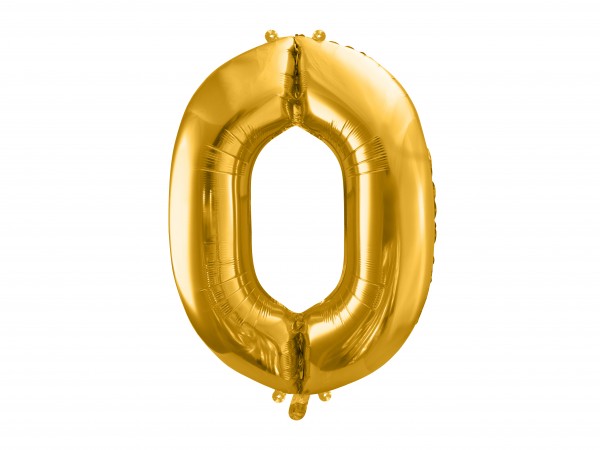 Folienballon Zahl 0 XXL Gold