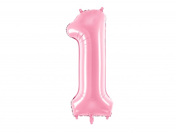 Folienballon Zahl 1 XXL Rosa