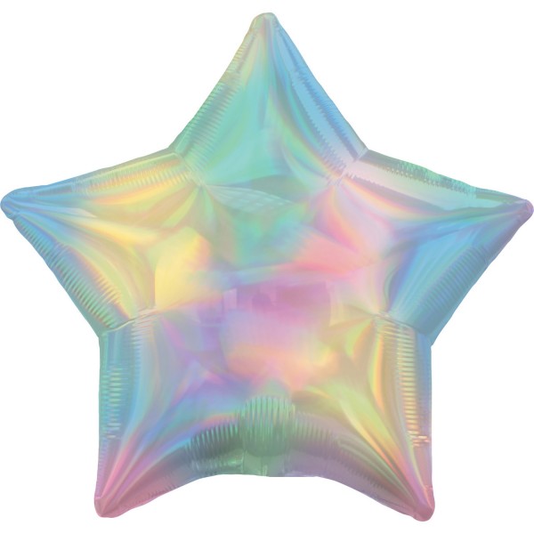 Holographischer irisierender Pastellregenbogen Folienballon