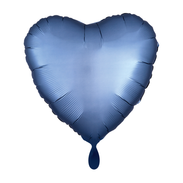 Herz Satin Stahlblau